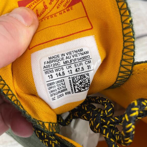 Converse Chuck 70 AT-CX Rugged Mens Sz 13 Mid Sneakers Green - Picture 9 of 9